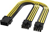 Akasa 6 Sets, PCIe 8-Pin to Dual PCIe (6+2)-Pin Splitter cable