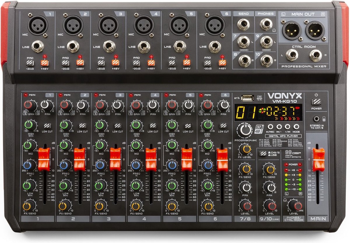 Table de mixage USB - Vonyx VMM100 - Table de mixage Audio 4