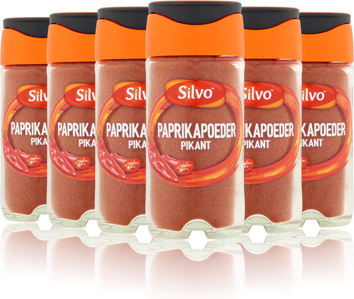 Goedkoopste Silvo® | 6 x Paprikapoeder pikant á 37 gram | voordeelverpakking