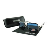 LOUD AND CLEAR® - Lunettes de soleil pour homme - Argent - Blauw - Luxe - Polarisées