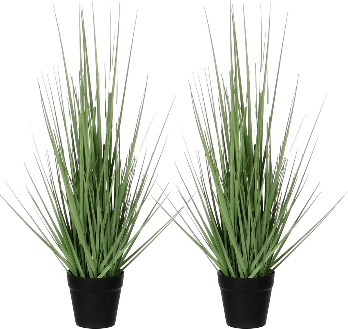 Mica Decorations 2 st - gras kunstplant - groen - H53 x D30 cm