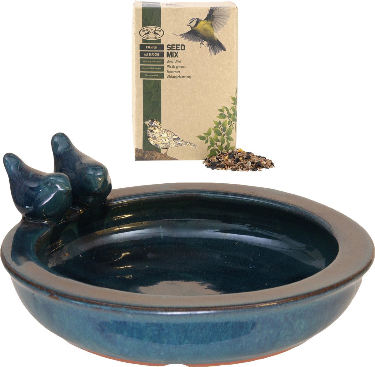 VOGELBAD OP VOET | VOGELDRINKBAKKEN / VOEDERSCHALEN | HUIS EN TUIN DECORATIE MARIE