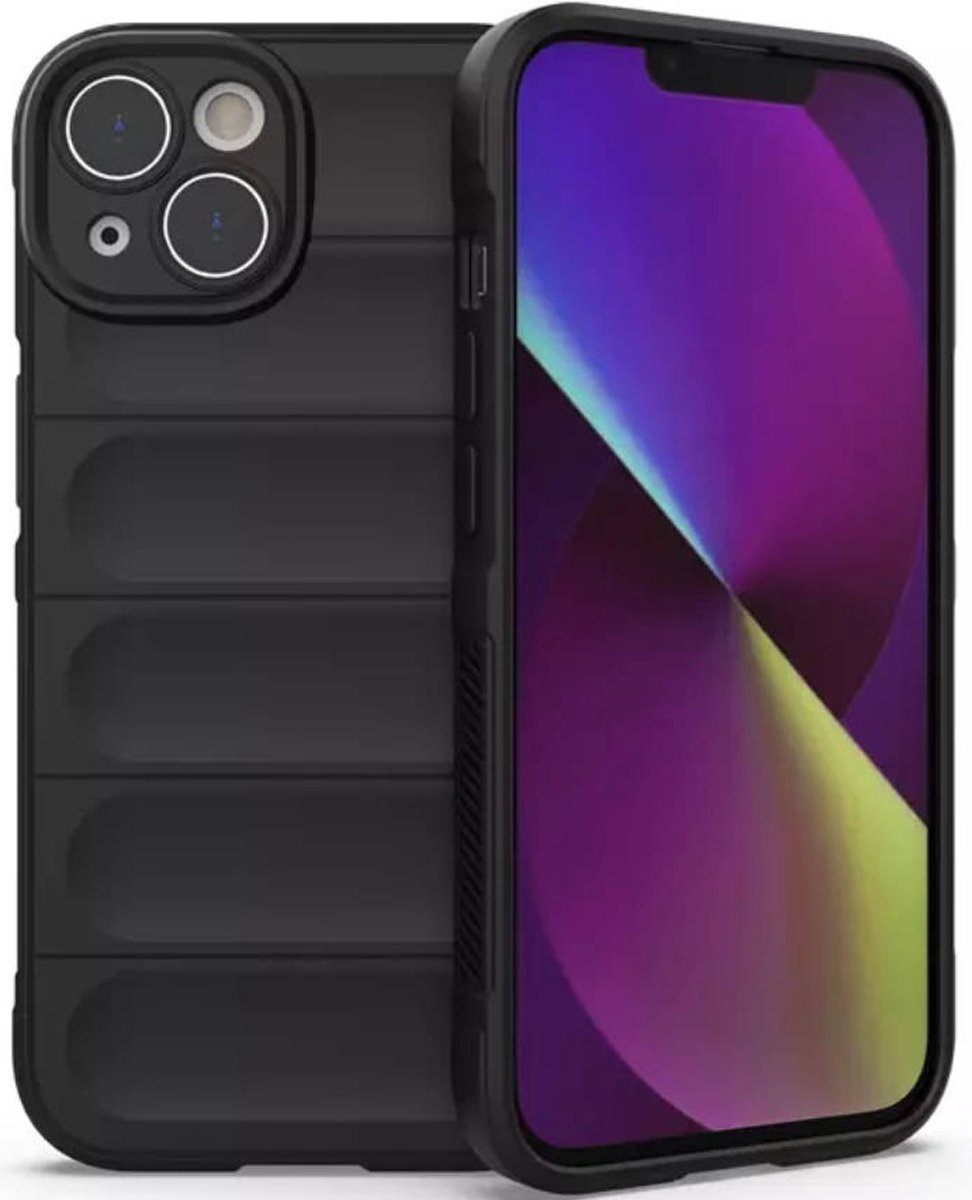 Multimedia & Accessoires Silky Shield TPU Case Back Cover Hoesje met Camera Lens Bescherming geschikt voor Apple iPhone 14 - Telefoonhoesje - Beschermhoes - Backcover Hoesje - Fashion – Zwart