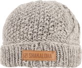 Shakaloha Gebreide Wollen Muts Heren & Dames Beanie Hat van schapenwol met polyester fleece voering - Blow Beanie Grey Unisex - One Size Wintermuts