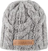 Shakaloha Gebreide Wollen Muts Heren & Dames Beanie Hat van schapenwol met polyester fleece voering - Buddy Beanie Grey Unisex - One Size Wintermuts