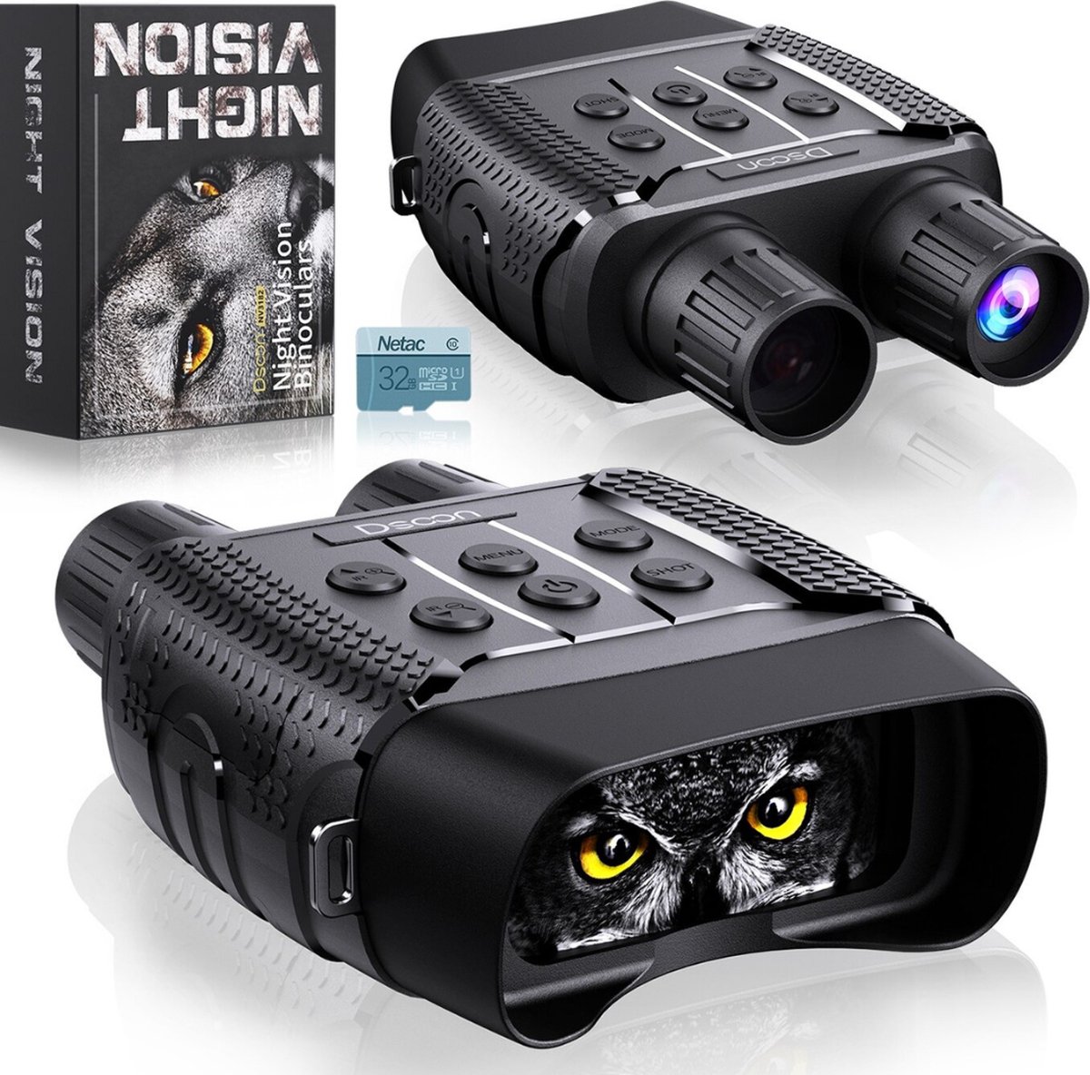 Bolture Nachtkijker - Verrekijker Met Nachtzicht - Nachtkijker Met Infrarood - Infrarood Kijker - Video Opname 1080P - 32 GB