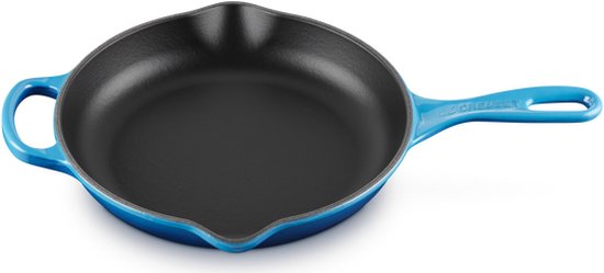 Gietijzeren ronde braadpan in Mat Zwart 24cm 4,2l