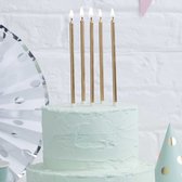 Bougies à gâteau - Extra longues - Or (24 pièces)