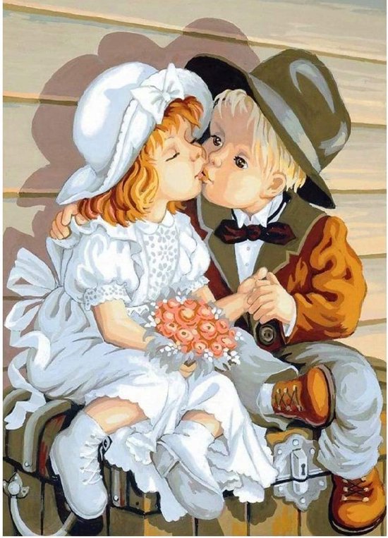 CEOVR DIY 5D liefde hart diamant painting kinderen volwassenen, diamond painting bloemen 5D diamant paint kits kristalachtige kruissteekset voor thuis muur decoratie, 30 x 40 cm strand