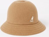 Kangol Bucket hoed in wolblend - Camel - Maat L (56cm)