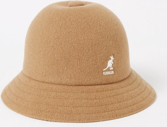 Kangol Bucket hoed in wolblend - Camel - Maat L (56cm)