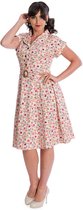 Banned - COUNTRY CHERRY Flare jurk - 4XL - Wit