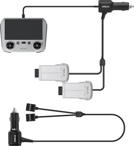 Chargeur de voiture STARTRC 2 en 1 compatible avec le drone DJI