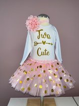 Verjaardag-outfit-verjaardagset-feestkleding-fotoshoot kleding 2 jaar-meisje-kleedje-2 jaar-two cute-cakesmash-jarig-tutu-meisje-girl-set Marel (mt 92)