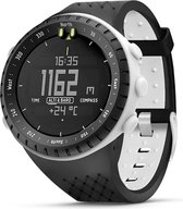 Siliconen Smartwatch bandje - Geschikt voor Suunto Core sport bandje - zwart/wit - Strap-it Horlogeband / Polsband / Armband