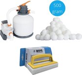 Bestway - Pompe filtre à sable 5678 L/h & Billes filtrantes 500 grammes & Brosse WAYS Scrub