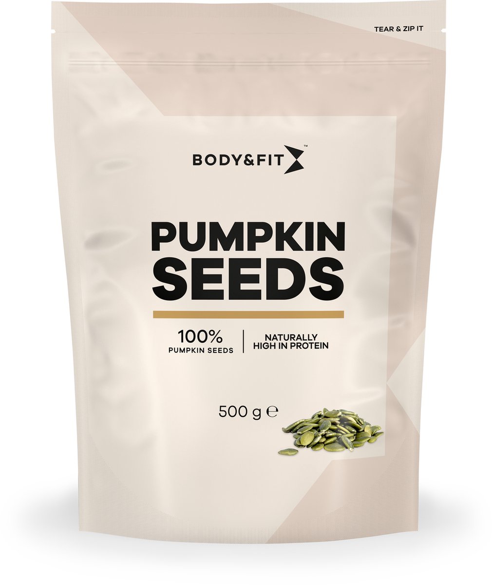 Body & Fit Pure Pumpkin Seed - Superfood - Pure Pompoenpitten - 500 gram (1 Zak) - Body & Fit