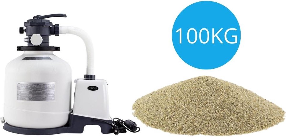 Bol.com Intex - Zandfilterpomp 3500 L/u & Filterzand 100 kg aanbieding