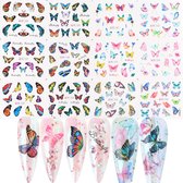 12 Stuks Nagelstickers – Dromerige Vlinders – Nail Art Stickers