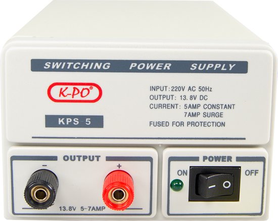 K-PO® KPS 5 - 5-7 Ampère - 13.8 Volt - Voeding - Power Supply - CB