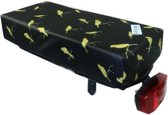HOOODIE Cushie - Fietskussen Bagagedrager - Gold Birds - Kussentje fietsstoeltje