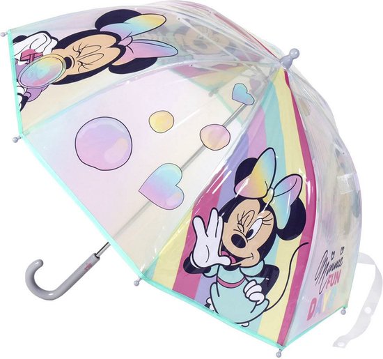 Disney Minnie Mouse kinderparaplu - transparant - D71 cm