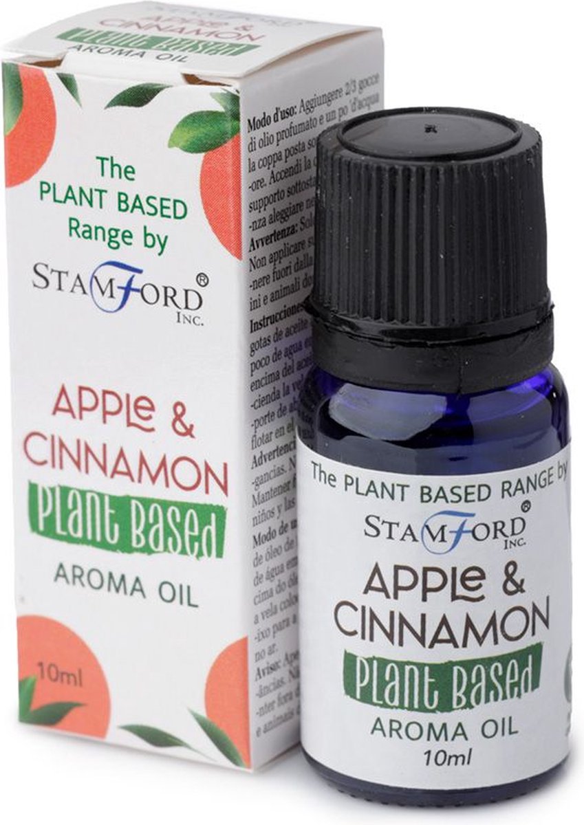 Goedkoopste Plantaardige Aroma Geurolie - Appel Kaneel - 10ml - Geurolie Voor Aromadiffuser - Huisparfum