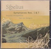 Symphonies nos 1 and 7 - Jean Sibelius - Dresdner Philharmonie o.l.v. Carl von Garaguly