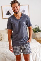 o-day Defonseca Herren-Pyjama aus Baumwolle, leicht, lang, für Frühling, M- XXL, Modell 17, M