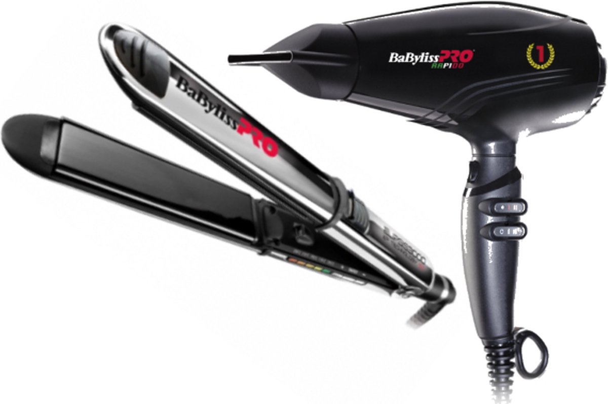 Föhn + Stijltang van Babyliss PRO