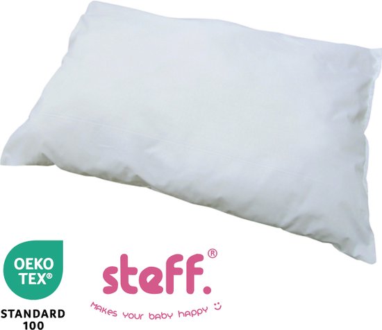 Steff - Kinderkussen - 40x60 cm - 100% katoen percal - OEKO-TEX label standard 100