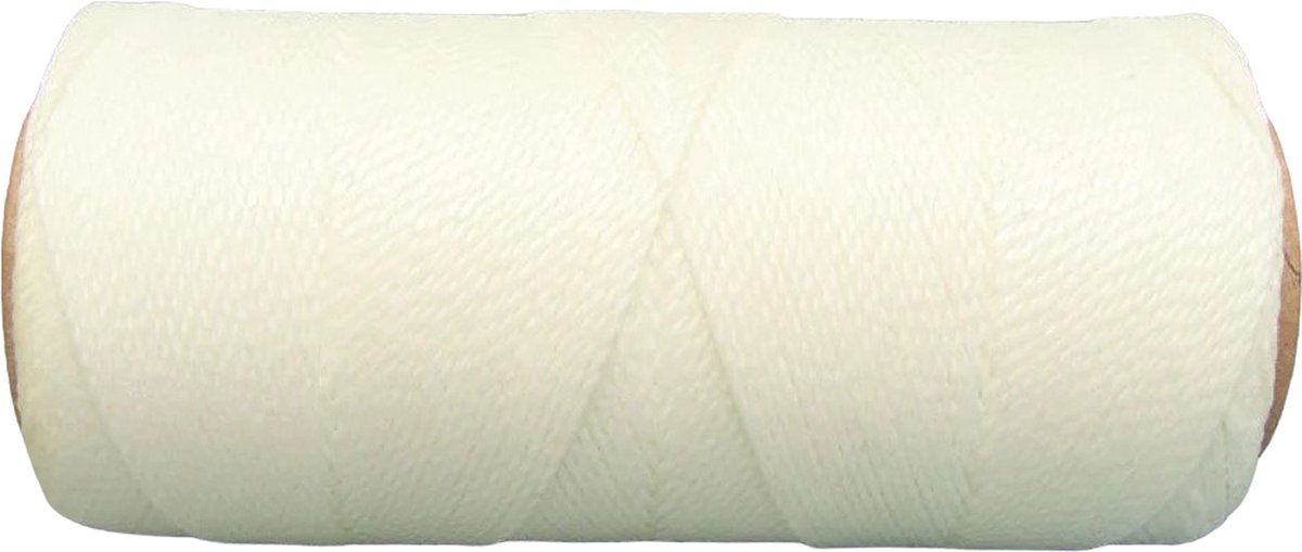 Macramé Koord - GEBROKEN WIT / OFF WHITE - #Natural - Waxed Polyester Cord - Klos ca. 173mtr - 1mm Dik