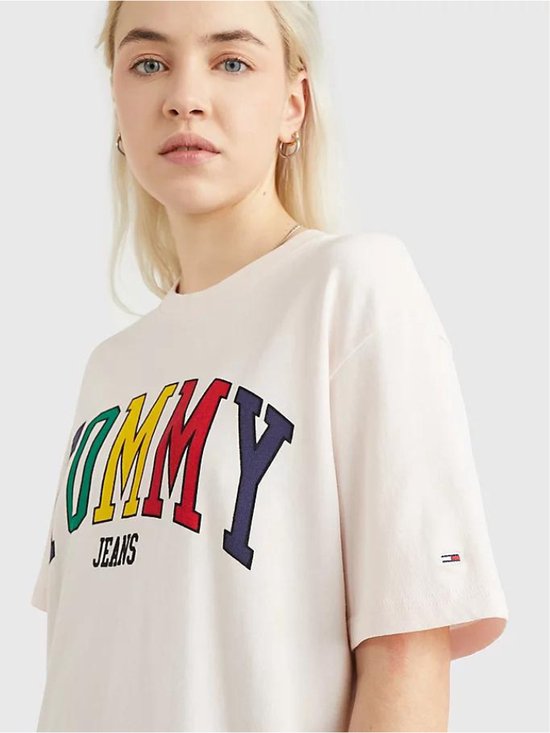 Tommy Hilfiger TJW RLX Pop Tommy T-Shirt Dames - Roze - Maat M | bol.com
