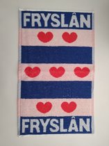 gastendoekje | Fryslân/Friesland Friese vlag (pompeblêden) | afm. 30x50 cm
