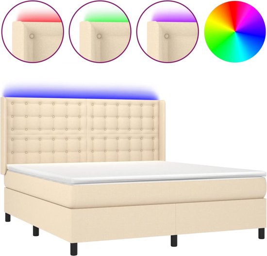 vidaXL-Boxspring-met-matras-en-LED-stof-crèmekleurig-180x200-cm