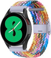 By Qubix - 20mm - Garmin Vivomove 3 - HR - Luxe - Sport - Style - Trend - Braided nylon bandje - Multicolor Spring - Garmin bandje