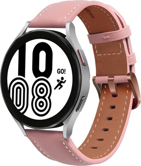 By Qubix Garmin Vivoactive 3 - Bracelet cuir Premium - Vieux rose | bol.com