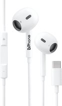 DrPhone HiFi4 PRO2 - USB-C Oordopjes – Microfoon – DAC - Oordoppen met Volume Controle - Geschikt voor Huawei / Samsung – Wit