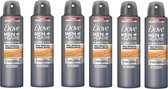 Dove Men + Care Deo Spray Talc Mineral Sandelwood - 6 x 150ml - Voordeelverpakking