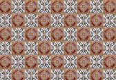Fotobehang - Vlies Behang - Mozaïek - Patroon - Geometrisch - Ornament - 254 x 184 cm