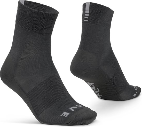 GripGrab - Merino Lightweight SL Zomer Fietssokken Sport Sokken Wielersokken met Merino Wol - Grijs - Unisex - Maat XS (35-38)