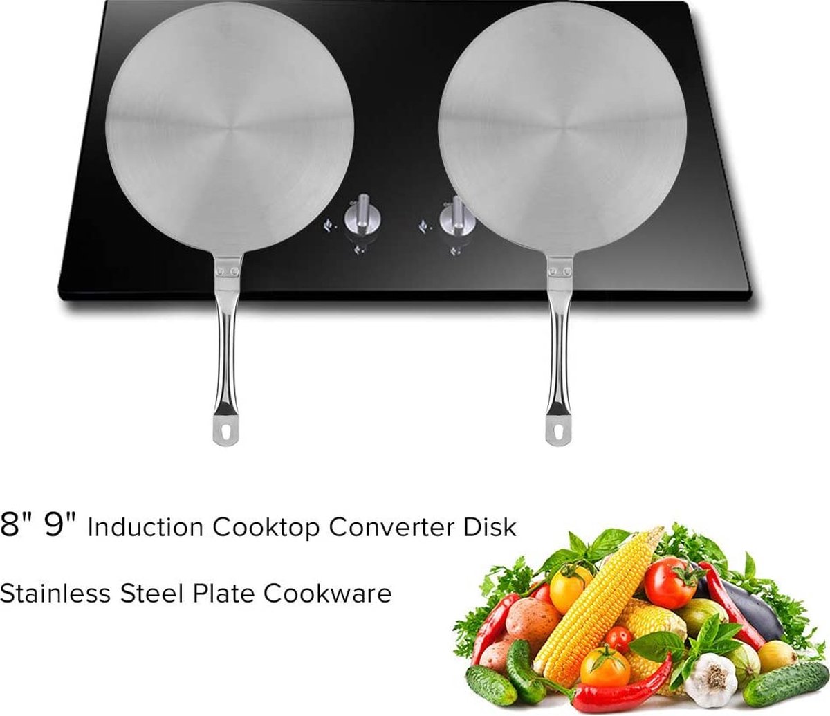 Plaque D'adaptation Pour Cuisinière à Induction En Verre Poignee Rabattable Diametre 24 Cm Epaisseur 4 Mm 99189538