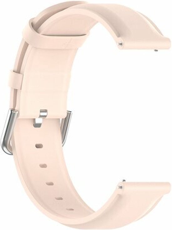 By Qubix - 20mm - Garmin Forerunner 55 - 245 - 645 - Bracelet cuir Classic - Rose - Bracelet Garmin