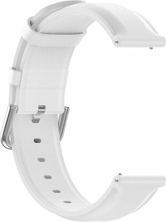 By Qubix Garmin Forerunner 55 - 245 - 645 - Bracelet cuir Classic - Wit