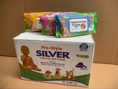 Voordeelpak Pro-Style Silver Wet Wipes Babydoekjes Islak Mendil Super Soft 12 pakken x 70 doekjes= 840 doekjes Mixkleur
