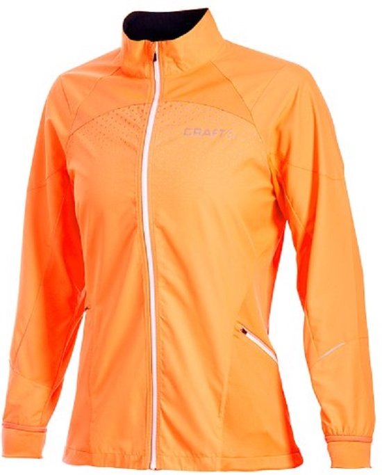Craft - Brilliant Light Jacket - Dames - Hardloopjas - Neon Oranje - Maat S