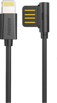Remax Rayen Data Cable 1M Apple Lightning Compatible - Zwart