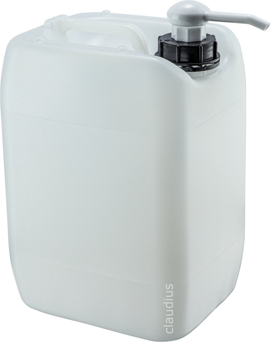 Jerrycan 10 Liter | met dispenserpomp | geschikt voor water | UN gekeurd | benzine | handig stapelbaar | food grade | inclusief dop | totaal te legen | noodpakket