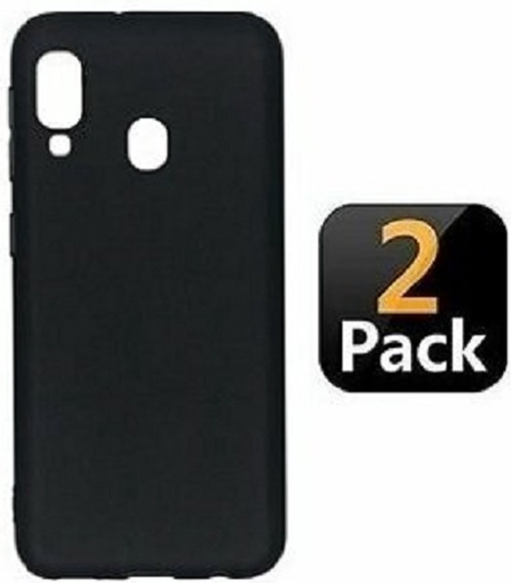 Samsung A20s Hoesje Siliconen TPU Zwart 2x