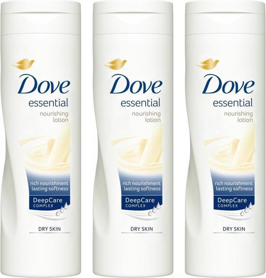 Dove Essentials Nourishing Body Lotion Dry Skin Bundelverpakking 3 x
